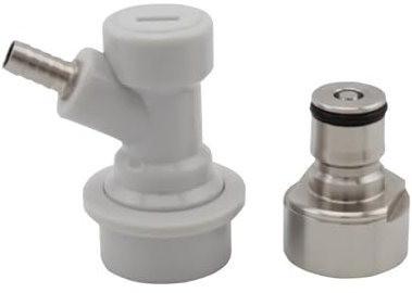 TRELVEX Heimbrauen Cornelius Keg Ball Lock Schnelltrenn-Umrüstsatz Ball Lock Flüssiggaspfosten Heimbrauen Bierfass ADSG-Koppleradapter Weinzubehör (Gas)