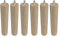 Homey Lot de 6 Pieds en Bois pour Base tapissée, cylindriques avec Filetage M10, Hauteur 25 cm, Couleur Naturelle