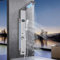 Harnart Colonne de Douche Hydromassante pour baignoire 6 en 1 avec LED Colonne Douche Hydromassage Acier Inoxydable Système de Panneau de Douche mural Brossée
