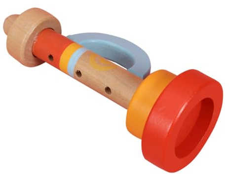 SOPOTUTU Kinder Trompete Holz Musikinstrument Spielzeug Kreativ Pädagogisch Frühförderung Klarer Sound Tragbar 5.51X2.17X2.17In