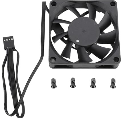 Fdit Computer Case Fan, 70x70x15mm Quiet 26.7dBA Dual Ball Bearing PWM Fan 2500RPM High Airflow Cooling Fan for PC Case and Gaming Rigs