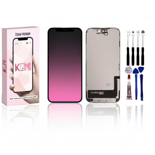 Écran LCD Complet pour iPhone 15 – Vitre Tactile + Affichage – Compatible – Kit de Réparation Inclus – Qualité Testée – KOMI