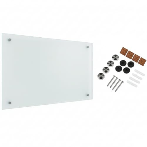 Mucola Küchenrückwand Spritzschutz 100x50 cm Milchglas 6 mm Sicherheitsglas | Satiniert, schlagfest, pflegeleicht, hochglanzpolierte Kanten, 4 vorgebohrte Löcher, inkl. Montagematerial, für die Spüle