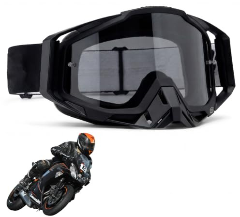 Eulihent Lunette Moto Cross Masque Moto Cross Lunettes Moto Tout Terrain Lunette de Moto Crosses Motocrosses Goggles pour VTT, Casques Ouverts