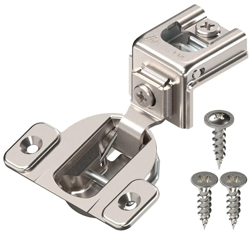 Blum 39C355B.20x50S 1-1/4 Overlay Soft Close Cabinet Hinge, Nickel Plated Steel, Nickel Finish (Pack of 50)
