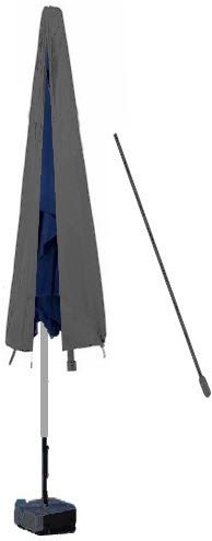 HBCOLLECTION® Housse pour Parasol Droit Hauteur 250cm Polyester Premium Gamme Elite avec Tige de Mise en Place