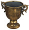 Pokal Amphore Dekovase Vase Blumenvase Antik Metall Vintage Deko Retro Design (LN18-3 Gold)
