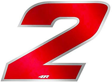 Numero Gara 2 Anodizzato, Rosso, 65 x 85 mm