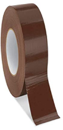 StickersLab - NASTRO AMERICANO TELATO PLASTIFICATO PER RIPARAZIONI 38MM X 25 MT (38mm x 25 Metri, Marrone)