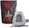 Guarani Mate Tee Set Guarani Energia Guarana 500g + weißer Keramik Kalebasse Matebecher mit Logo + Bombilla + Bürste + Kork-Untersetzer + Thermometer Yerba Mate Set