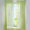 SIMPVALE 2er Set Vorhang durchsichtig Einfarbig Voile-Vorhänge mit Schienenhaken für Gardinen Schlafzimmer Wohnzimmer Balkon, Hellgrün, 140X175 cm