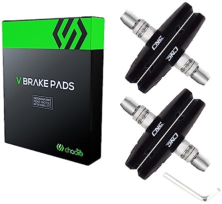 Chooee Bike V-Brake Pads, Bicycle 70mm Brake Blocks Set, 2 Pairs Universal Brake Shoes, Black