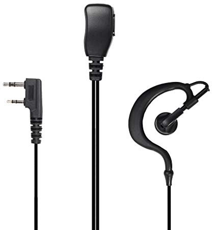 Hoornie G-Shape Walkie Talkie Headset für Kenwood-Funkgeräte | Kenwood TK-3501. TK-3301 TK-3401 TK-3701D - Baofeng UV-5R UV-82 BF-888S Retevis Headset RT24 RT668 RT27 Walkie Talkie