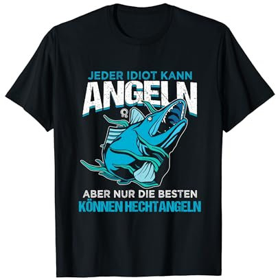 Lustig Angler Nur die besten Angeln Hecht Fisch Spruch T-Shirt