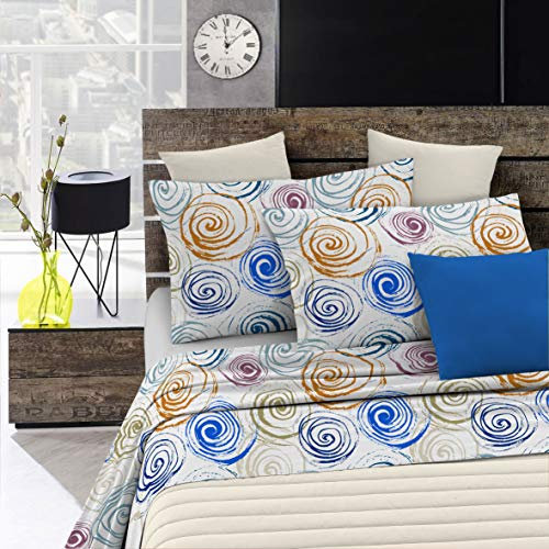 Italian Bed Linen, Fashion Bettwäsche-Set, Mikrofaser, Spirals, Kleines Doppelbett