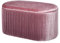 HOMCOM Sitzbank Polsterbank mit Stauraum Truhenbank für Wohnzimmer französische Stil Samt elegant Rosa 81 x 40 x 41 cm