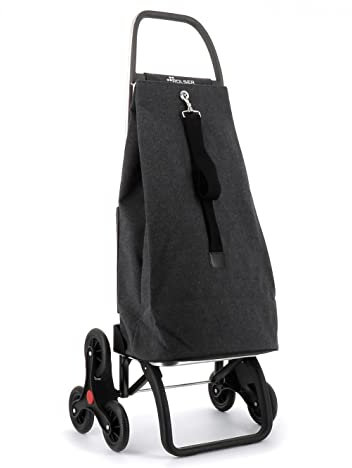 Einkaufstrolley Rolser EcoSak 6 Räder Treppensteiger - Carbon