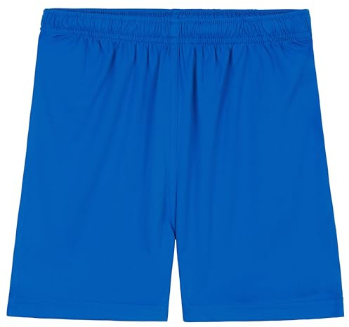 CityComfort Träningsshorts för pojkar, lätta andningsbara träningsshorts för PE eller sport, BLÅ, 5-6 År