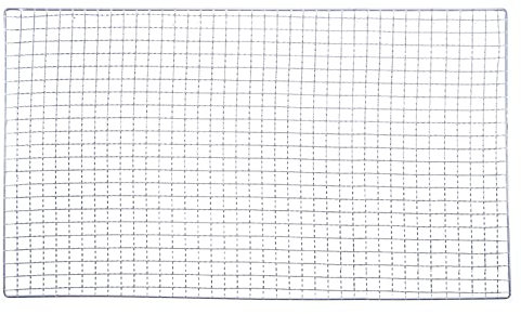 sourcing map 2pcs Square BBQ Grill Net 30x70cm Galvanized Iron Barbecue Mesh Mat for Baking Smoking Charcoal Grilling Roasting