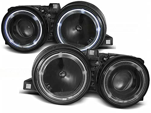 Angel Eyes - Juego de faros delanteros para BMW E30 11.82-06.1994, color negro