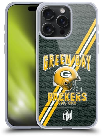 Head Case Designs Offizielle NFL Football Streifen Green Bay Packers Logo Art Gelhülle [Militärischer Schutzgrad] Kompatibel Mit Apple iPhone 15 Pro Max Und Kompatibel Mit MagSafe
