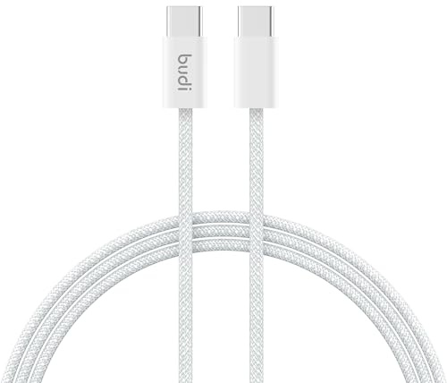 BUDI - Type-C to Type-C fast Charging Braided Cable 1 Meter - DC252TT10W