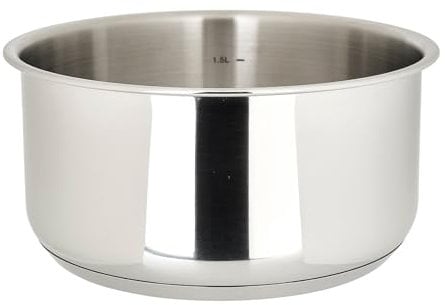 Sitram 715013 Casserole Inox amovible Gamme SITRAMOVIBLE ARPEGE Ø 18 cm H 9 cm - Avec marquage litres - Tous feux dont induction - vendu sans le manche