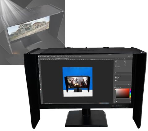 computer desktop Pannello di protezione dalla luce del monitor, paraluce per monitor del computer, regolabile 410-710 mm, ritocco, design, desktop antipolvere e anti-peeping, antiriflesso pieghevole