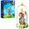 PANTASY Le Petit Prince Rose Briefkasten-Bausteinset, Kreatives DIY-Blumendisplay mit Rotierendem Globus-Dom, Sammlermodell-Kit für Erwachsene und Kinder, Geschenkidee für Le Petit Prince Fans
