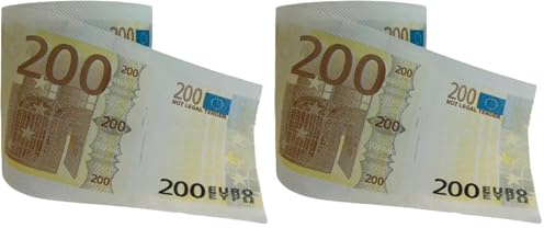 Mad Monkey - Papier toilette 200 Euro (Lot de 2)