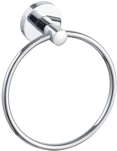 Towel Holders for Bathrooms Wall Mounted - Round Chrome Towel Rail Towel Hanger 150101