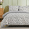 Gezu Blumen Bettwäsche 135x200cm Grau Romantisch Blümchen Bettwäsche Tulpe Damen Mädchen 2 Teilig Bettbezug Set Romantisch Weich mit Reißverschluss und 1 Kissenbezug 80x80cm Wendebettwäsche Einzelbett