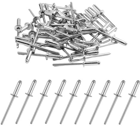 50 remaches ciegos de acero inoxidable (4 mm x 12 mm), resistentes a la corrosión, resistentes al calor, conexión fuerte para aplicaciones interiores y exteriores