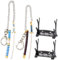 WDKLSJ Mini Katana Lot de 2 porte-clés décoratifs avec support, cadeau de collection