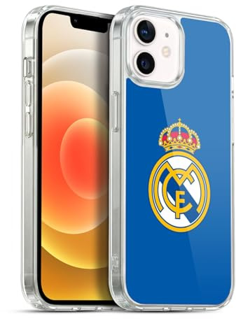 Head Case Designs Offizielle Real Madrid CF Einfaches Blaues Logo Ursprung Gelhülle [Militärischer Schutzgrad] Kompatibel Mit Apple iPhone 12 / iPhone 12 Pro Und Kompatibel Mit MagSafe