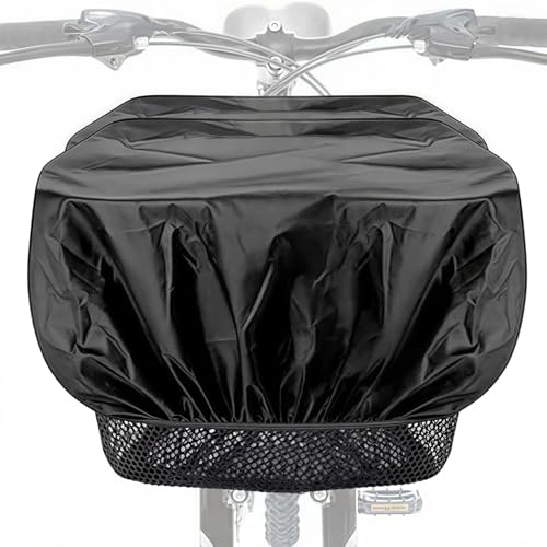 Mewflew Regenhülle Für Fahrradkörbe & Trekkingrucksäcke – wasserdichte Fahrrad Abdeckplane & Regenschutz Für Fahrradtasche, Fahrradkorb Hinten, Rucksack – Schwarz, Wiederverwendbar, Windfest (L)