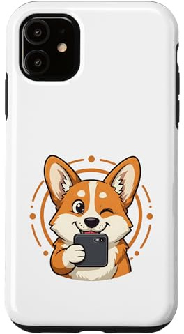 Corgi Selfie - Cachorro guiñando, Listo para cámara Carcasa para iPhone 11