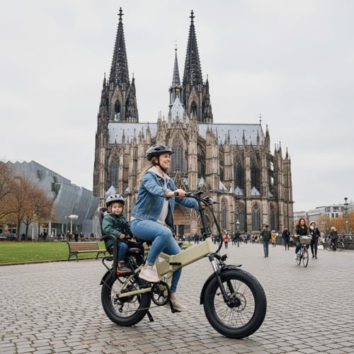 STAPERFO E-Bike Fatbike Klapprad 20 Zoll für Erwachsene, Damen und Herren – 250W Elektrofahrrad mit 48V 16,5 Ah abnehmbarem Akku, 120 km Reichweite, LCD-Display, 20 x 4,0 Zoll Fettreifen Klappfahrrad