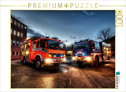 CALVENDO Puzzle HLF u GKW (BF & THW Braunschweig) 1000 Teile Puzzle quer | Lege-Größe cm Foto-Puzzle für glückliche Stunden