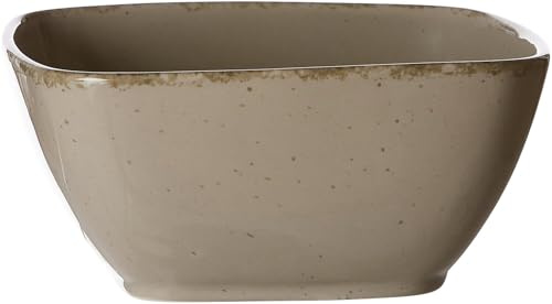 Ritzenhoff & Breker Beilagenschale Casa, 14 x 14 cm, Eckige Servierschale im Vintage-Look, Mix & Match-Geschirr, Spülmaschinenfest & Mikrowellengeeignet, Porzellan, Grau