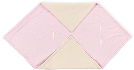 KraftKids Decke für Babyschale in weiße Punkte auf Rosa, 75 x 75 cm große Baby-Decke, flauschig warme Fleece-Decke