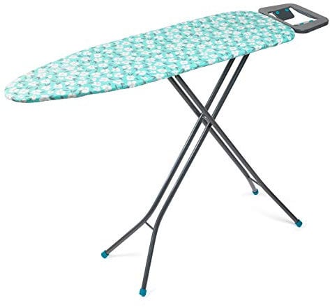 Beldray Planche à repasser pliante 110 x 33 cm à imprimé coquelicot, rangement vertical compact, 7 options de hauteur variable, table à repasser légère et pliable, repose-fer réglable, LA023995POP