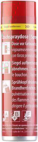 PEARL Feuerlöschspray: Feuerlösch-Spray für Küche & Haushalt, 600 ml, 5A 21B 5F, wartungsfrei (Löschschaum, Löschspraydose, Feuerlöschdecke)
