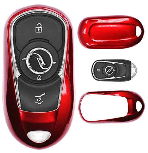 Keyless Auto Schlüssel Cover Hülle Smartkey Hartschale Rot Kompatibel mit Opel Astra K Corsa E Zafira Insignia B