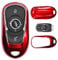 Keyless Auto Schlüssel Cover Hülle Smartkey Hartschale Rot Kompatibel mit Opel Astra K Corsa E Zafira Insignia B