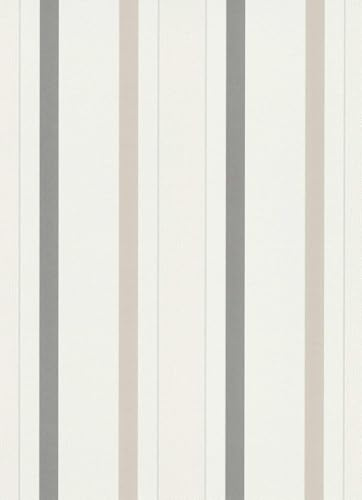 Erismann 5429-02 Collection Summer Beat Papier peint non tissé Motif rayures/vagues Beige 0,53 x 10,05 m Pour salon, couloir, bureau, cuisine, espaces de vie