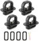 KIMISS 4 pz Camion Bed Tie Down Pickup Ancore Laterali Loop Loop Ganci in lega di alluminio Corda fissa fibbia universale per pick-up, camion, auto, veicoli