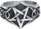 etNox hard and heavy Pentagramm Unisex Ring silberfarben M Edelstahl Gothic