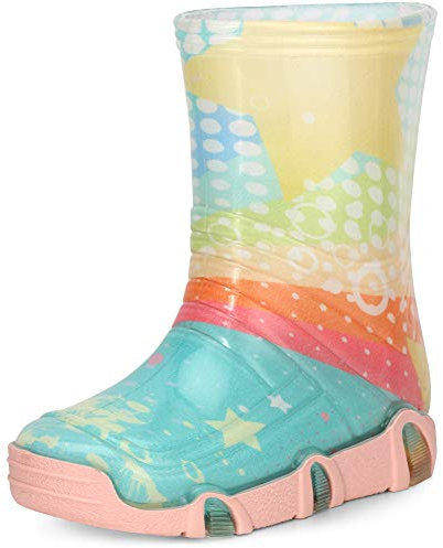 Ladeheid Stivali in Gomma Bambino e Bambina SwkBW31 (Turchese Modello-31, 35/36 EU)