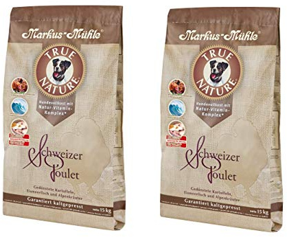 Markus Mühle True Nature Schweitzer Poulet Trockenfutter für Hunde (2x15kg (min. 5 Monate haltbar))